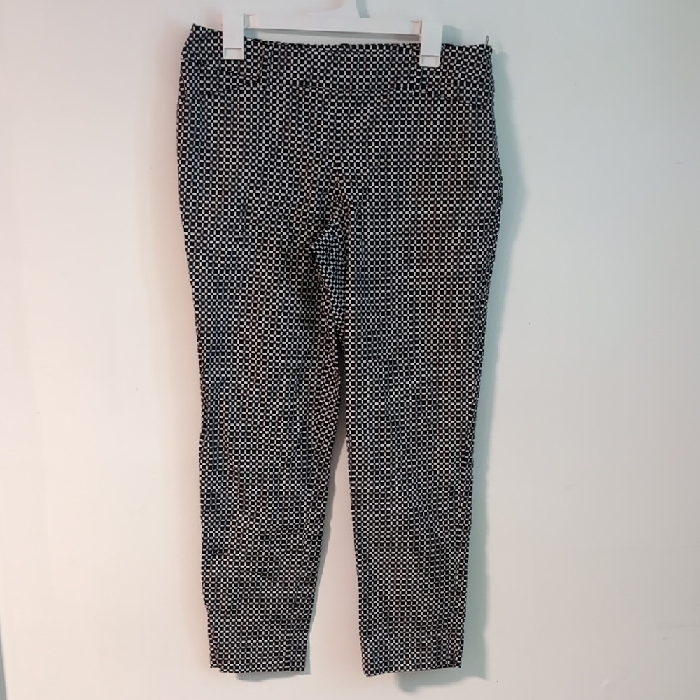 White House Black Market Black and White Dress Pants
